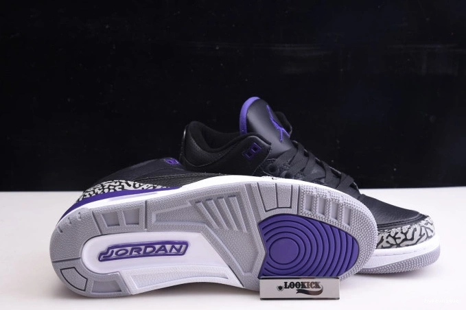 HYPE CT8532-050 3 Black Purple Jordan Air Court Retro 0630